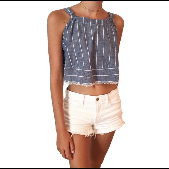 SAYLOR Tops - Saylor Blue Crop Top